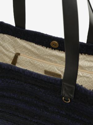 CABAS TWEED MARINE & NOIR