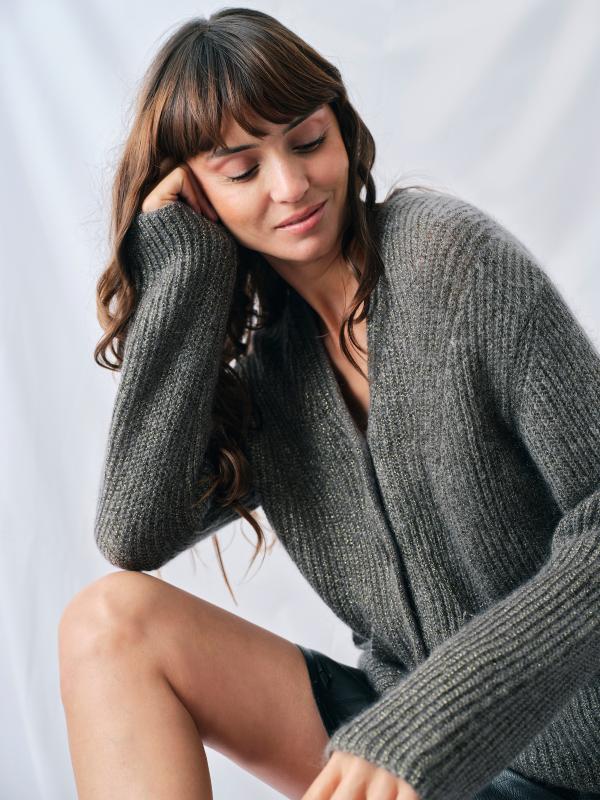 CARDIGAN MOHAIR MAZARINE