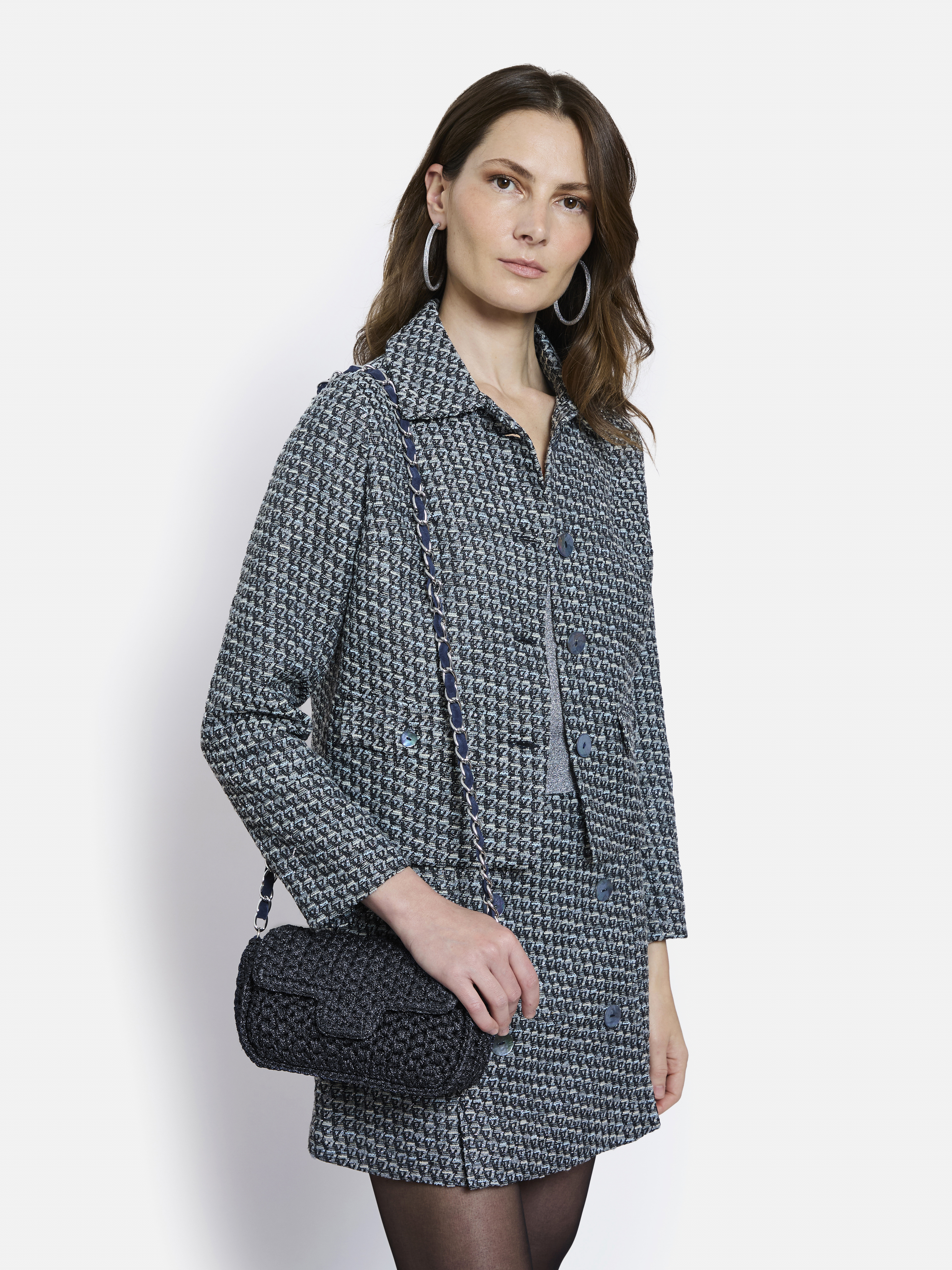 SAC BABY FENICE ANTIQUE GUN METAL