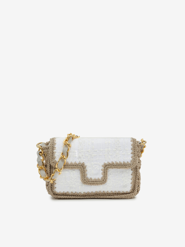 SAC LOUISON TWEED BLANC