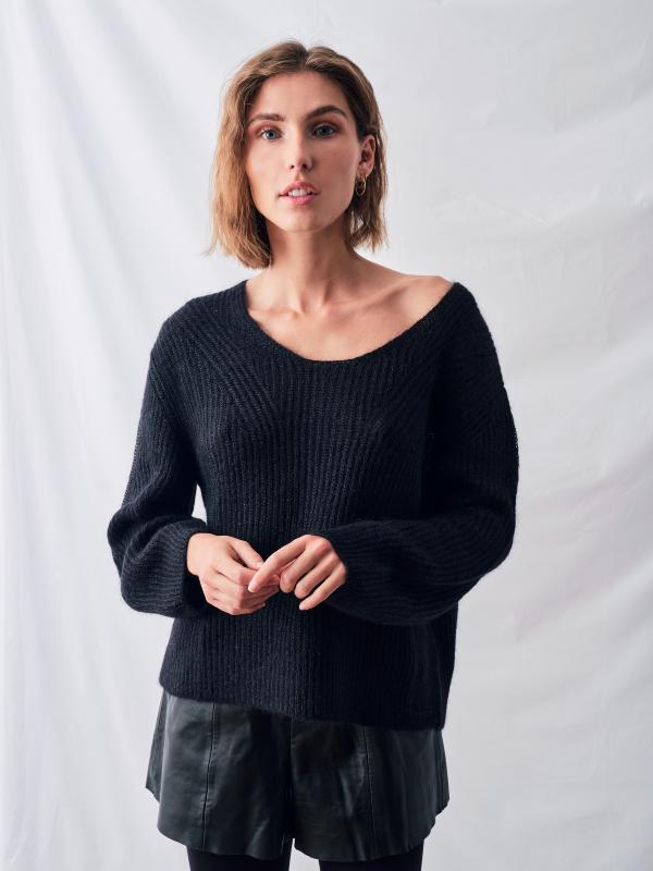 Pull Rose Mélange Laine Et Mohair – Marque Orfeo, Taille M/L, Neuf Avec étiquettes