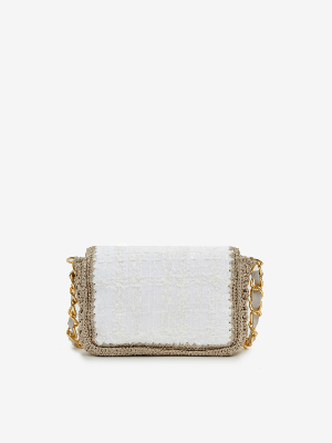 SAC LOUISON TWEED BLANC