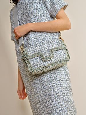 SAC LOUISON TWEED NACRÉ