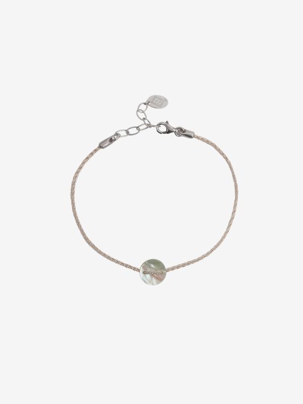 Bracelet Réglable En Argent 925 Et Nacre (abalone) - Neuf Sans Emballage