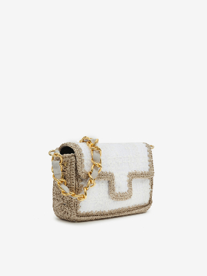 SAC LOUISON TWEED BLANC