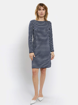 ROBE MARINIERE LUREX® MARINE-ARGENT