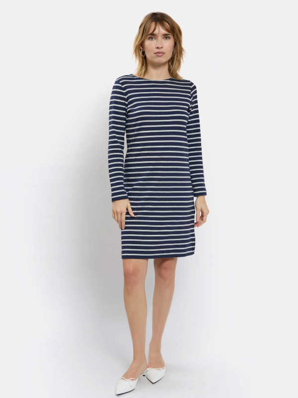 ROBE MARINIERE LUREX® MARINE-ARGENT