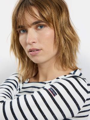 MARINIERE LUREX® BLANC-BLEU NUIT