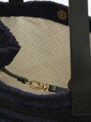 CABAS TWEED MARINE & NOIR