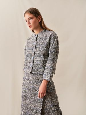 VESTE TWEED ROSALIE BLEU