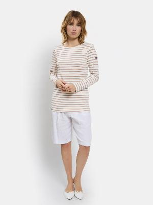 MARINIERE LUREX� BLANC-NUDE