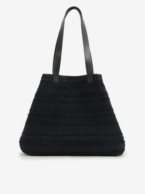 CABAS TWEED MARINE & NOIR